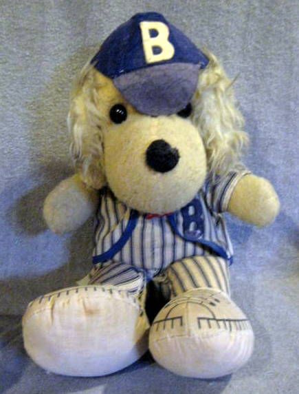 VINTAGE 50's BROOKLYN DODGERS MASCOT DOG DOLL