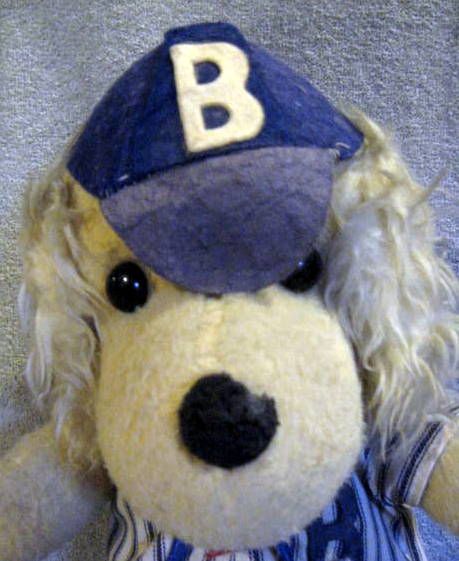 VINTAGE 50's BROOKLYN DODGERS MASCOT DOG DOLL