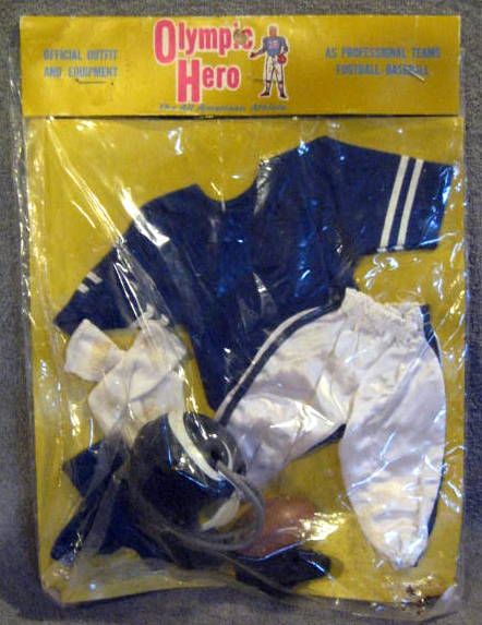 60's LOS ANGELES RAMS JOHNNY HERO OUTFIT- SEALED ON CARD