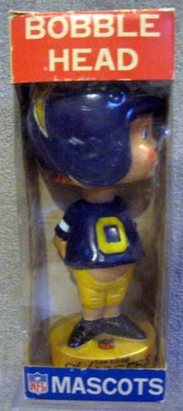 1975 SAN DIEGO CHARGERS BOBBLE HEAD w/BOX