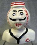 VINTAGE 50s CINCINNATI REDS MASCOT "RAZOR" BANK