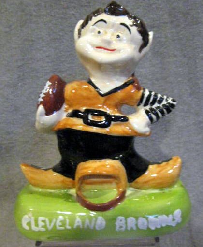 VINTAGE 50's CLEVELAND BROWNS MASCOT BANK