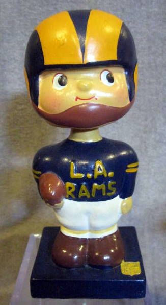 60's LOS ANGELES RAMS SQUARE BASE BOBBING HEAD