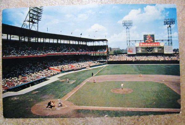 50's/60's BUSCH STADIUM ST LOUIS CARDINALS POST CARD