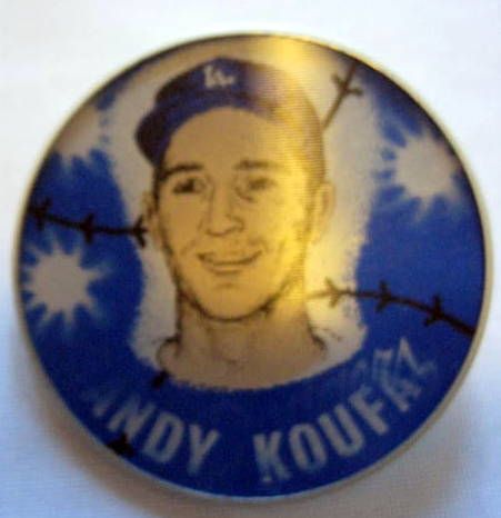 VINTAGE 60's SANDY KOUFAX & DON DRYSDALE FLICKER PINS