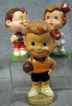 VINTAGE 60s LOT OF THREE BASKETBALL RELATED BOBBING HEADS