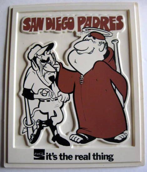 VINTAGE SAN DIEGO PADRES & SAN FRANCISCO GIANTS COCA-COLA PLAQUES