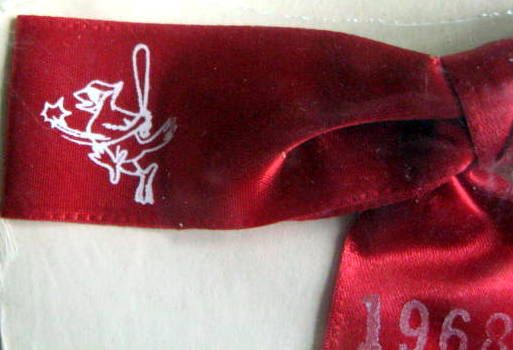 1967/68 ST. LOUIS CARDINALS SOUVENIR BOW-TIE