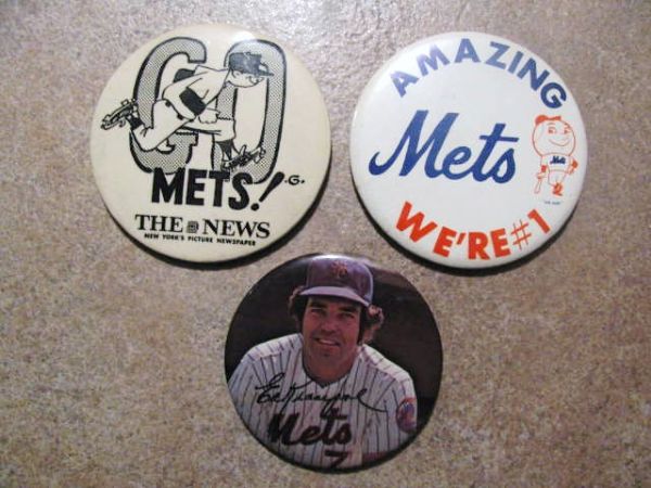 60's / 70's  NEW YORK METS BASEBALL PINS