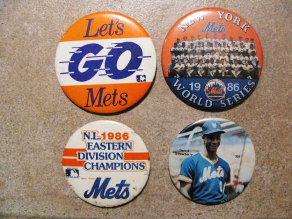 1980's  NEW YORK METS BASEBALL PINS