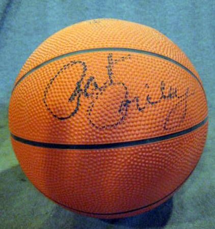 PAT RILEY SIGNED MINI BASKETBALL