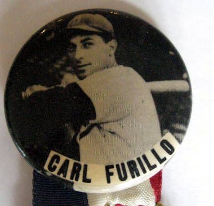 VINTAGE CARL FURILLO BROOKLYN DODGERS PIN w/ATTACHMENTS