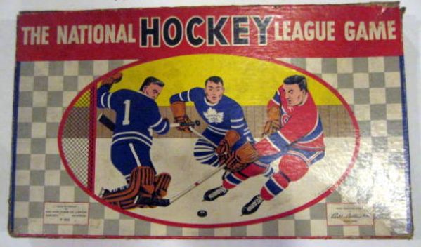 VINTAGE  NATIONAL HOCKEY LEAGUE BOARD GAME w/CANADIENS & MAPLE LEAFS