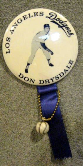 VINTAGE DON DRYSDALE LARGE SIZED PIN