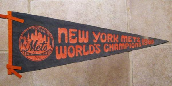 1969 NEW YORK METS WORLD'S  CHAMPIONS PENNANT