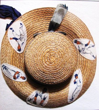 1960's  LA DODGERS STRAW HAT WITH PLAYERS