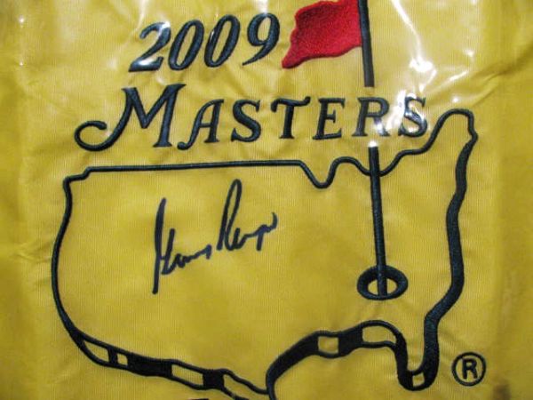 2009 GARY PLAYER SIGNED MASTERS GOLF FLAG