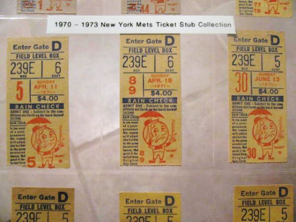 1970-73 NEW YOEK METS TICKET STUBS (9)