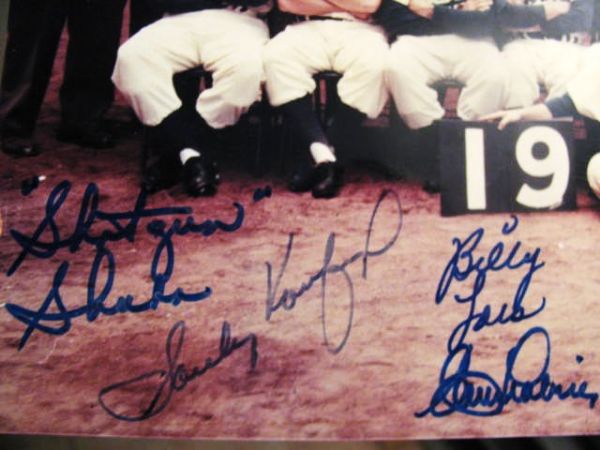 1955 BROOKLYN DODGERS TEAM SIGNED PHOTO w/JSA LOA