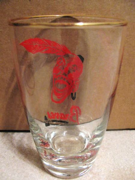 50's MILWAUKEE BRAVES LARGE DRINKING GLASS