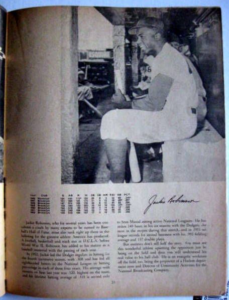 1953 BROOKLYN DODGERS YEARBOOK SIGNED BY 26 TEAM MEMBERS