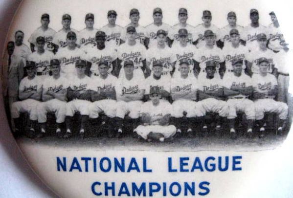 1953 BROOKLYN DODGERS NATIONAL LEAGUE CHAMPIONS PHOTO PIN