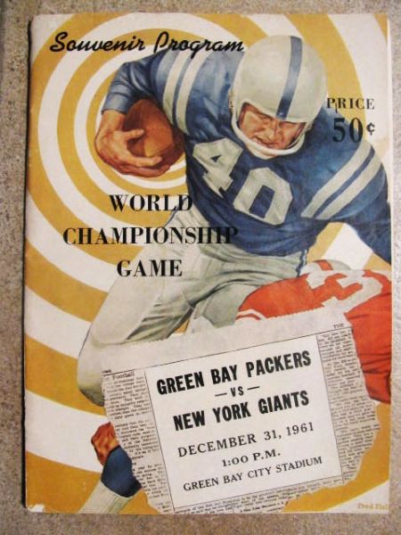 1961 NY GIANTS vs PACKERS WORLD CHAMPIONSHIP PROGRAM