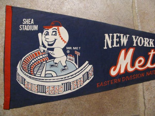 1969 NY METS EASTERN DIVISION  NATIONAL LEAGUE  CHAMPIONS PENNANT