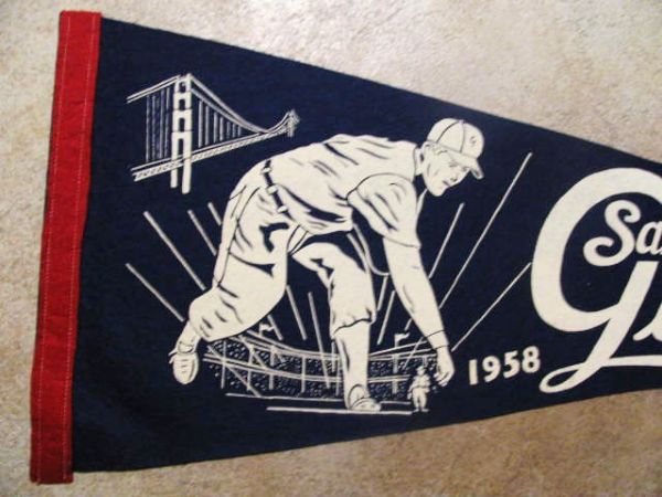 1958 SAN FRANCISCO GIANTS 1ST YEAR PENNANT