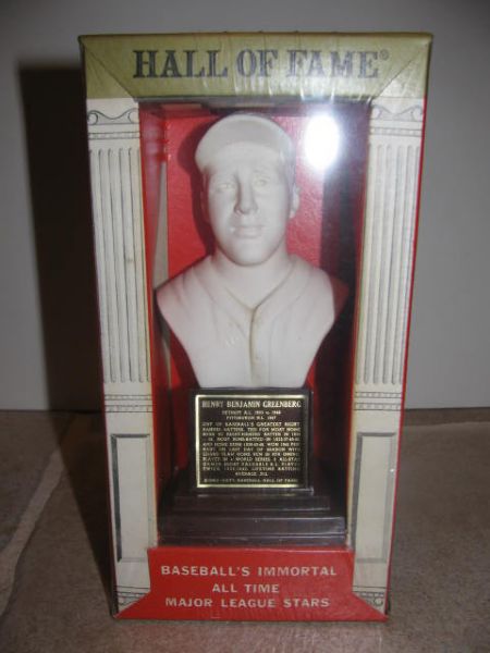 1963 HANK GREENBERG HALL OF FAME BUST- SEALED IN BOX