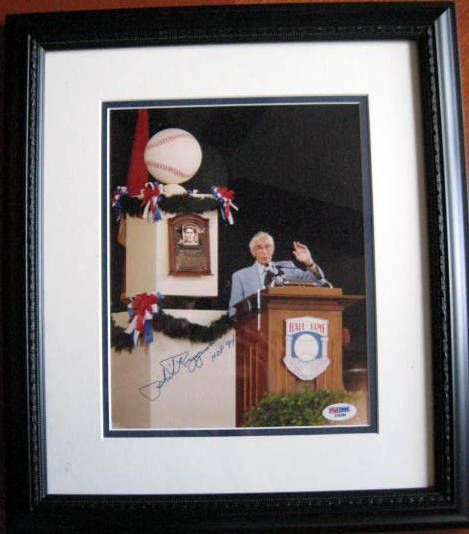 PHIL RIZZUTO SIGNED HOF INDUCTION PHOTO w/PSA-DNA COA