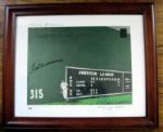 TED WILLIAMS SIGNED "TEDDY BALL GAME" L.E. PRINT w/PSA/DNA LOA
