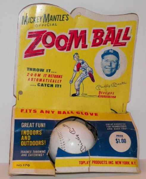 VINTAGE MICKEY MANTLE ZOOM BALL