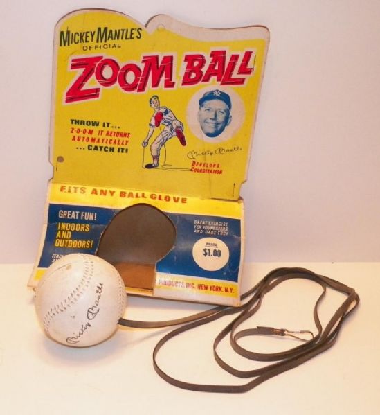 VINTAGE MICKEY MANTLE ZOOM BALL