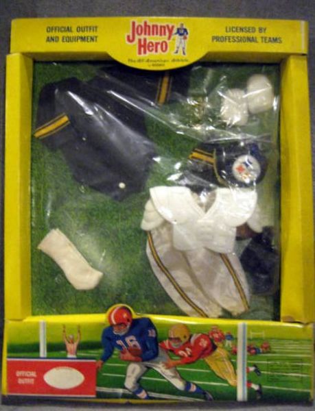 1965 PITTSBURGH STEELERS JOHNNY HERO OUTFIT w/RARE BOX