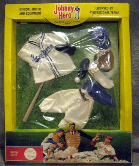 1965 LOS ANGELES DODGERS  JOHNNY HERO OUTFIT w/RARE BOX
