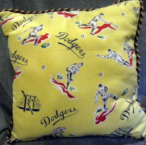 VINTAGE BROOKLYN DODGERS THROW PILLOW