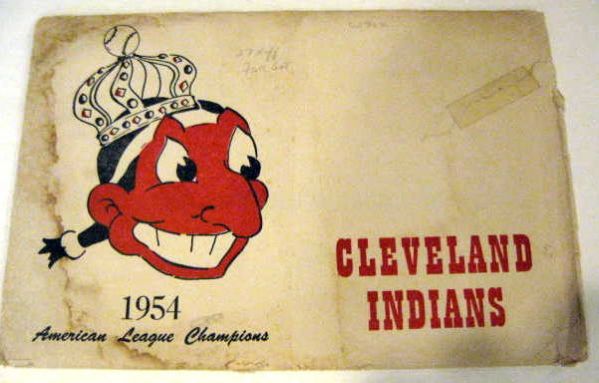 1954 CLEVELAND INDIANS A.L. CHAMPIONS PHOTO PACK w/ENVELOPE