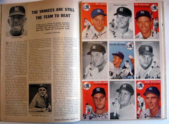 AUGUST 23, 1954 SPORTS ILLUSTRATED - SECOND ISSUE w/ N.Y. YANKEES BASEBALL CARDS