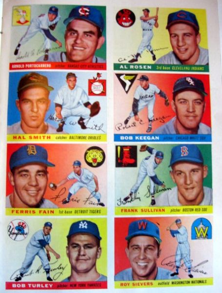 APRIL 18, 1955 SPORTS ILLUSTRATED w/BASEBALL CARDS