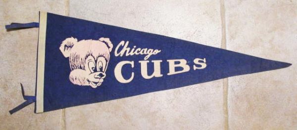 60'S CHICAGO CUBS FULL SIZE FELT PENNANT