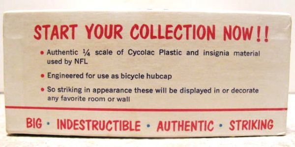 1970 NEW ENGLAND PATRIOTS BICYCLE HELMET HUBCAP