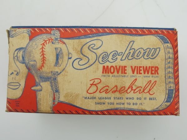 1930's TY COBB MOVIE VIEWER IN PICTURE BOX