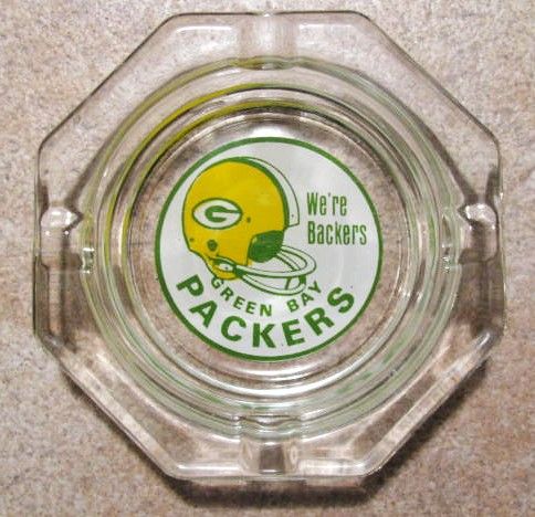 60's GREEN BAY PACKERS - WE'RE BACKERS ASHTRAY