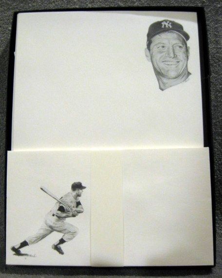 MICKEY MANTLE STATIONARY - SUPER STARS SERIES BY JERRY HERSH