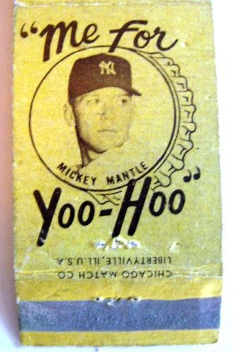 60's MICKEY MANTLE YOO-HOO MATCHBOOK