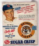 RARE - 1955 POST CEREAL COMPLETE BOX w/ TED WILLIAMS 