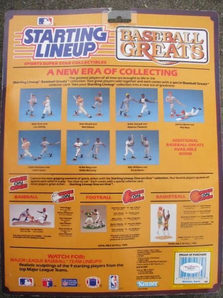 1989 SIGNED BASEBALL GREATS STARTING LINEUP - CARL YASTREMSKI + HANK AARON w/JSA COA