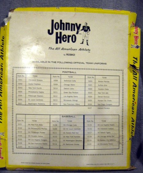 1965 PHILADELPHIA PHILLIES JOHNNY HERO OUTFIT - SEALED IN BOX