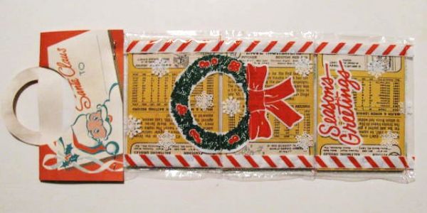 1968 TOPPS HOLIDAY CHRISTMAS BASEBALL CARD RACK PACK